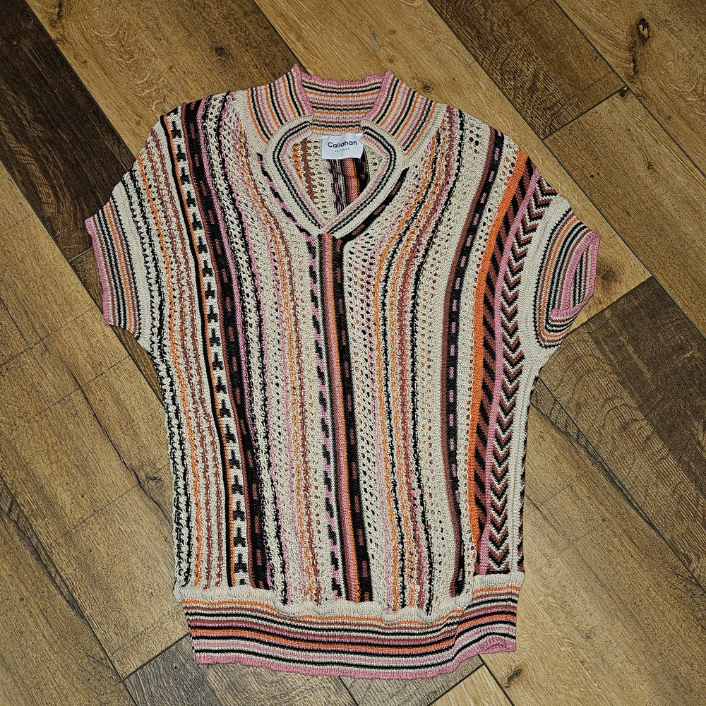 Callahan Knitwear Multicolor Striped Knit Blouse